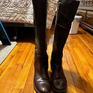 Tommy Hilfiger - Brown Leather Knee-High Boots